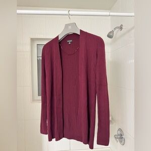 Le Chateau Deep Red Women's Cardigan